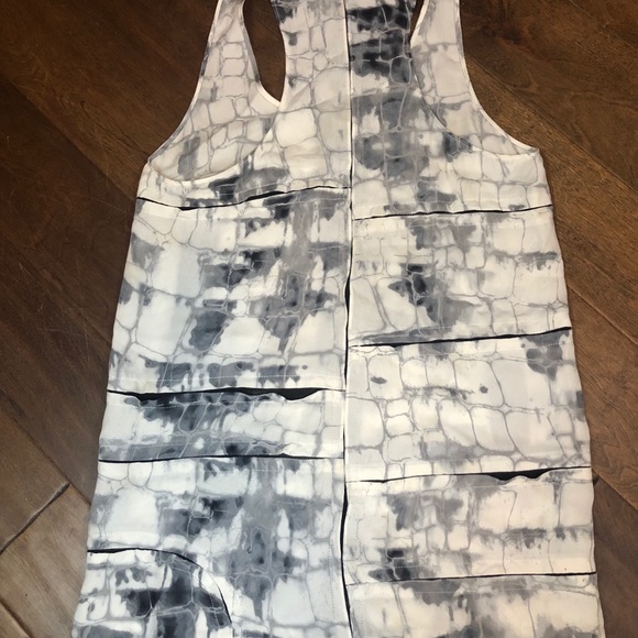 Alexander Wang Marbled Silk Summer Shift Dress - Picture 6 of 8
